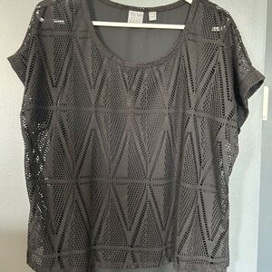 Soho Apparel Women's Black Crochet Top